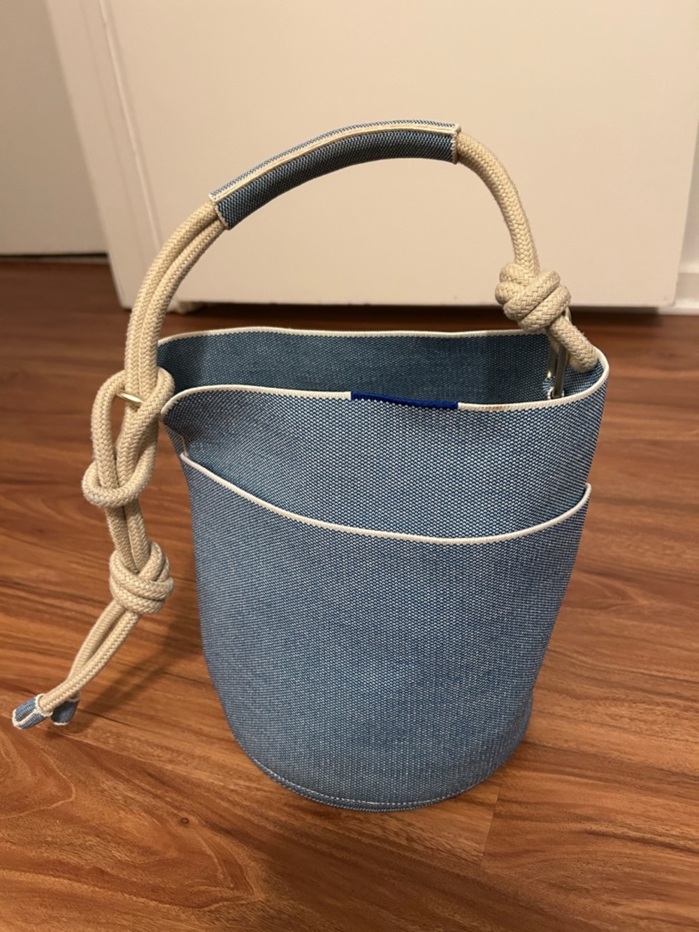 NWOT! ROTHY’S Light Blue Canvas Bucket Bag with Rope Handle - Picture 2 of 10